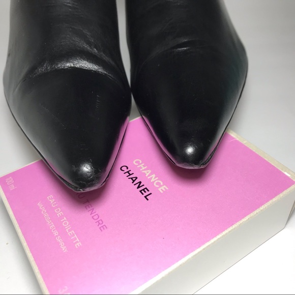 St. John Collection Black Leather Ankle Zip $698 - Picture 5 of 8